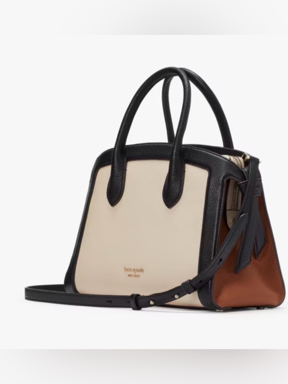 Kate Spade Medium “Knott” Colour-block  Satchel in Milk Glass Multi